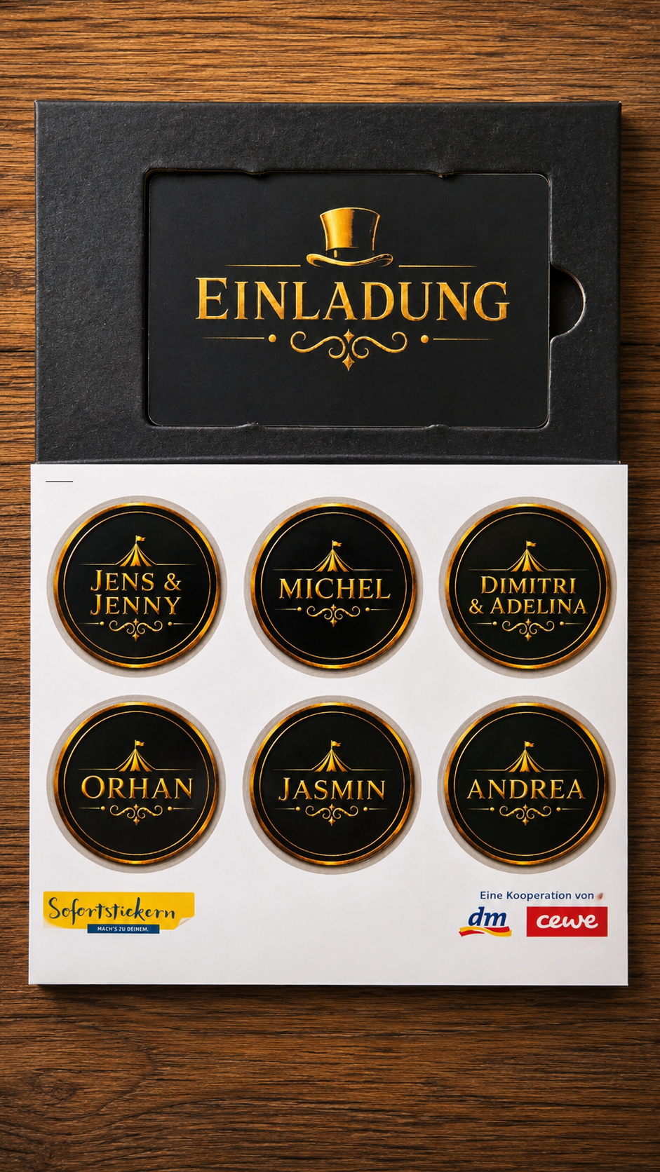 Namensaufkleber wurden erstellt, gedruckt und sehr oft kontrolliert dass auch alle da sind.